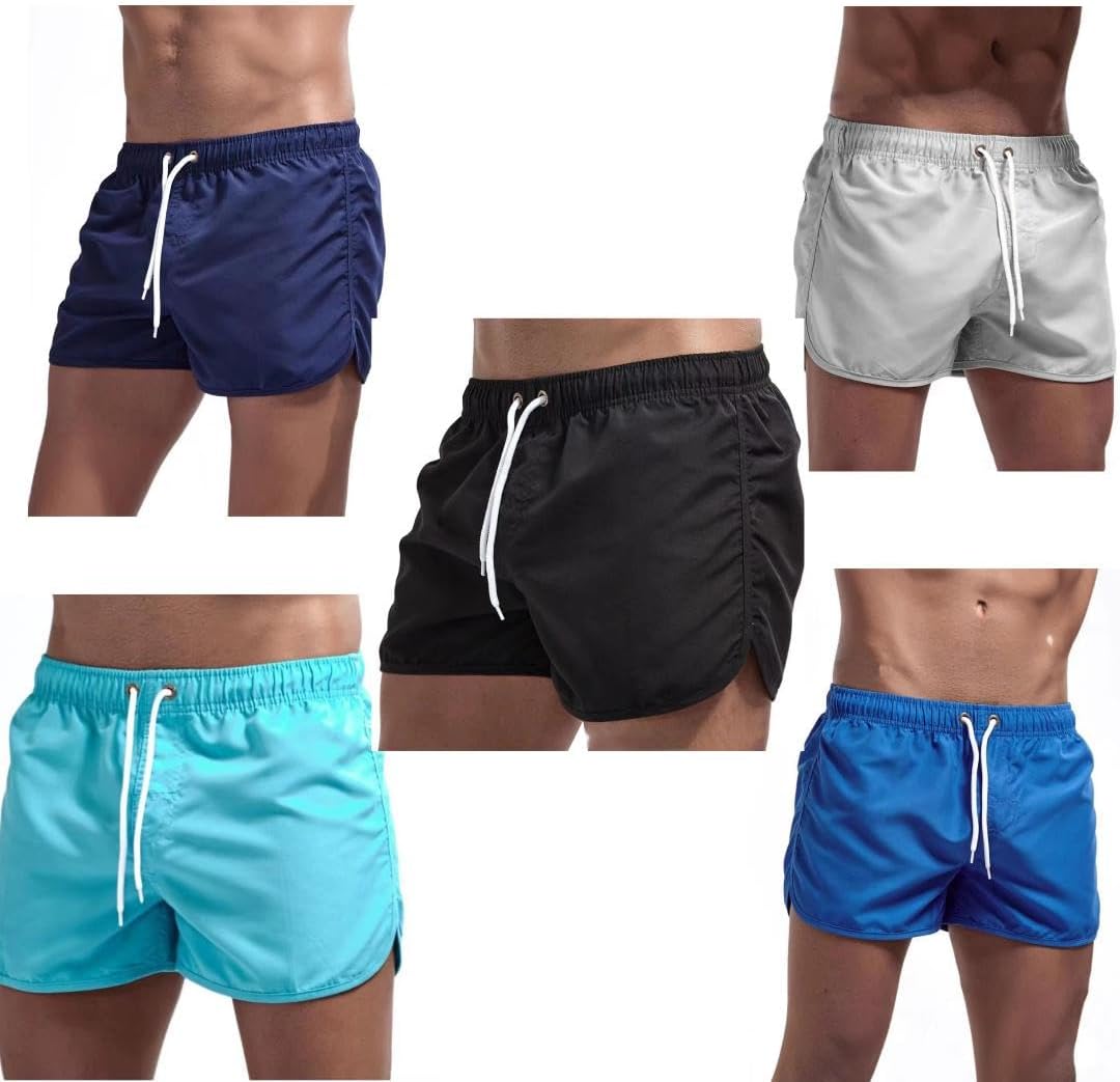 Mens Swim Trunk - Swim Suits Board Shorts Light Blue